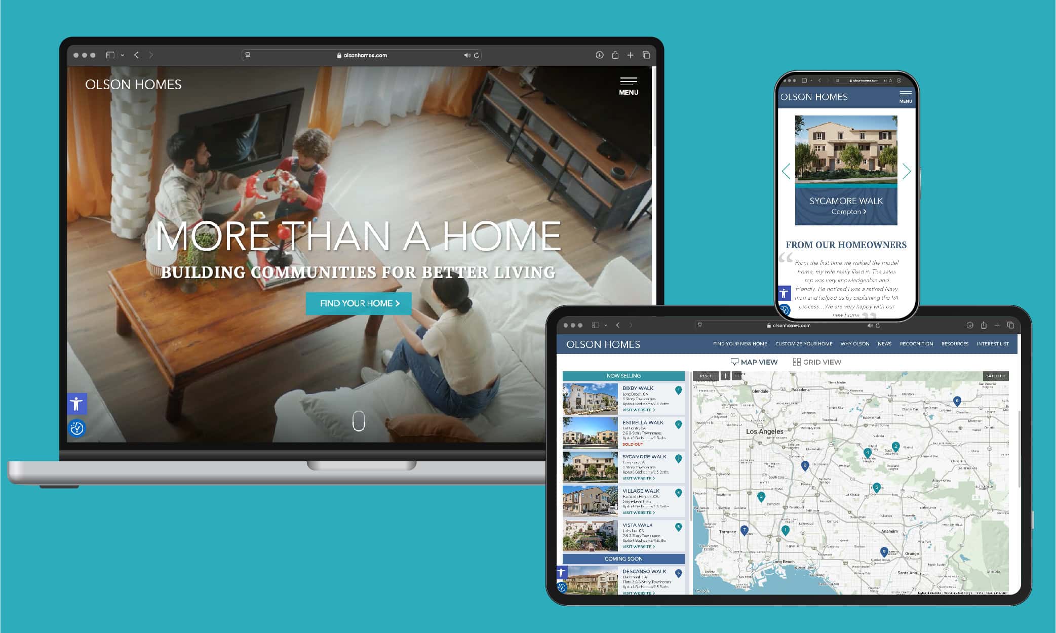 P11creative News - Olson Homes complete corporate & community website revamp